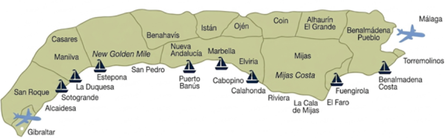 mapa Andalusie