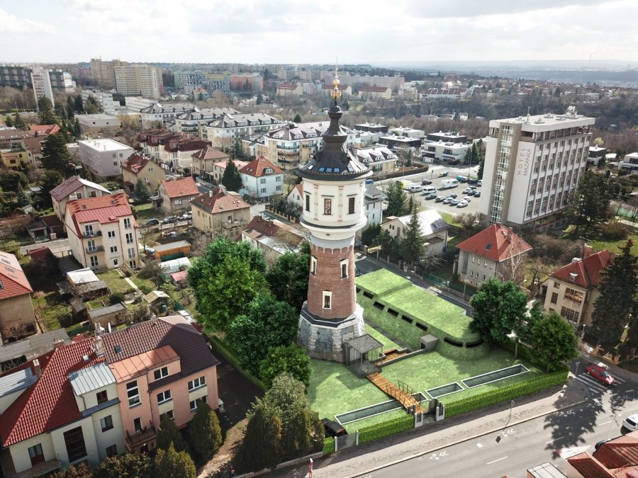 water tower in Prague-Libeň
