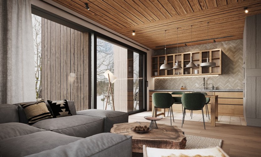 Prodej apartmánu 2+kk/T, 62,5 m2, v luxusním horském projektu Apartmány Albeřice, Krkonoše – Horní Maršov