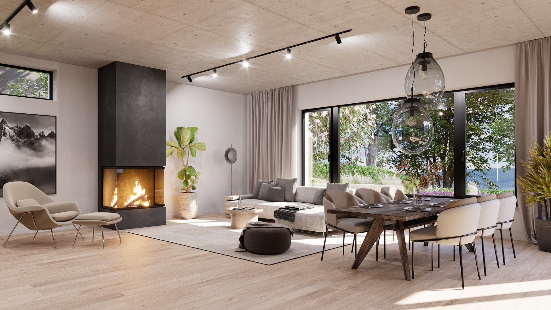 luxusní obývací pokoj