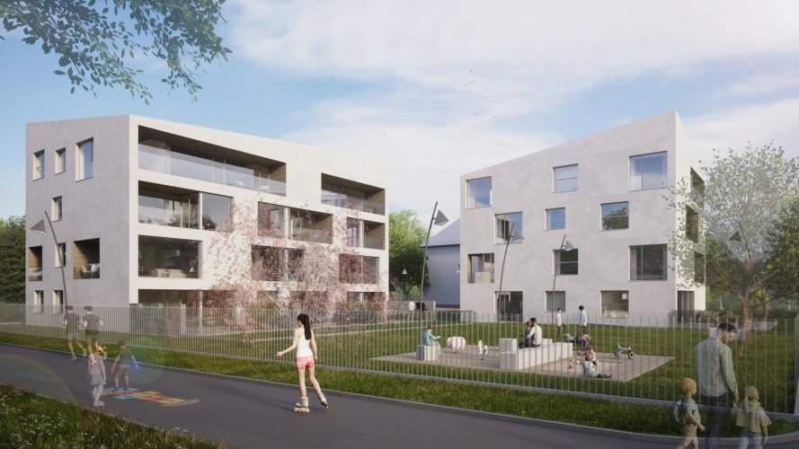 Sale of an apartment 2+kt, 50,2 sqm, in a new residential project in a quiet area of Silesian Ostrava