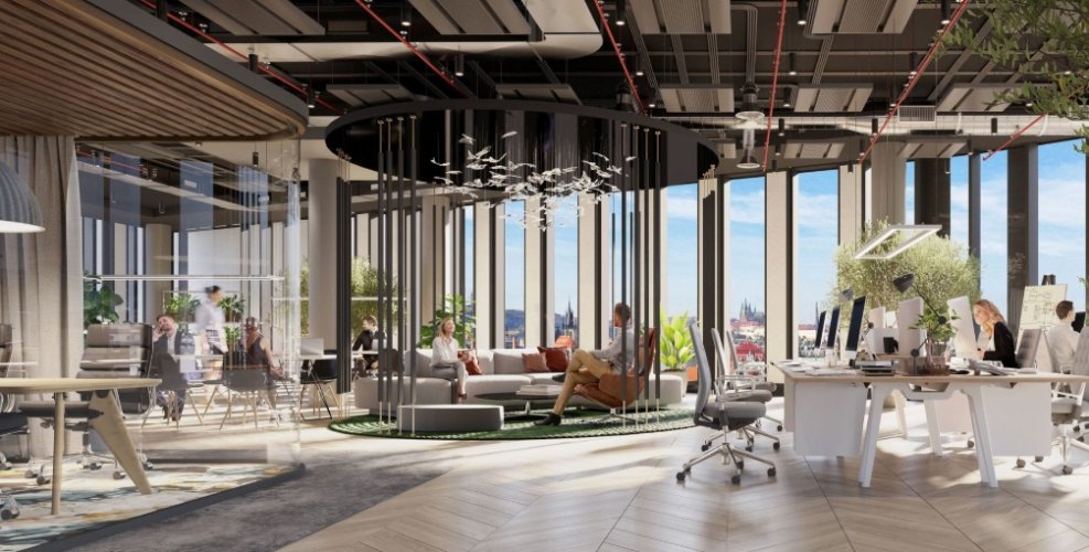 Rental of commercial space in the Masaryčka project, 131 m², Prague 1 - Nové Město