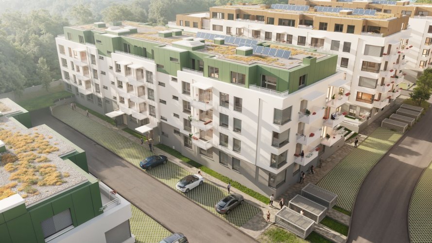 Prodej bytu 2+kk/B, 53,6 m², v rezidenci Kladno Living, Kladno – Kročehlavy