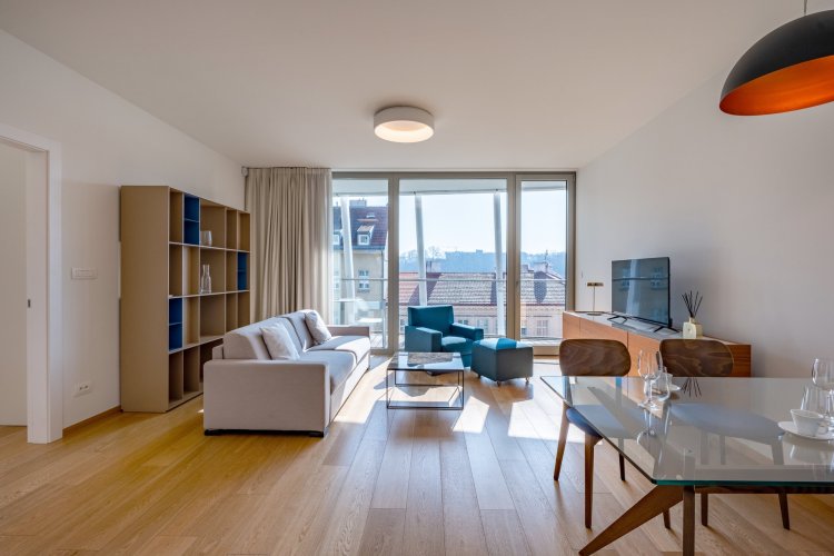 Pronájem bytu 2+kk/T, 62 m², Praha - Smíchov