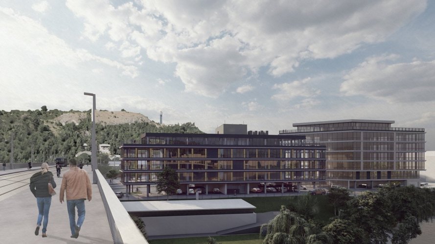 Modern 263 m² office space for rent in the River Bridge Office Hub building, Prague 5 – Hlubočepy