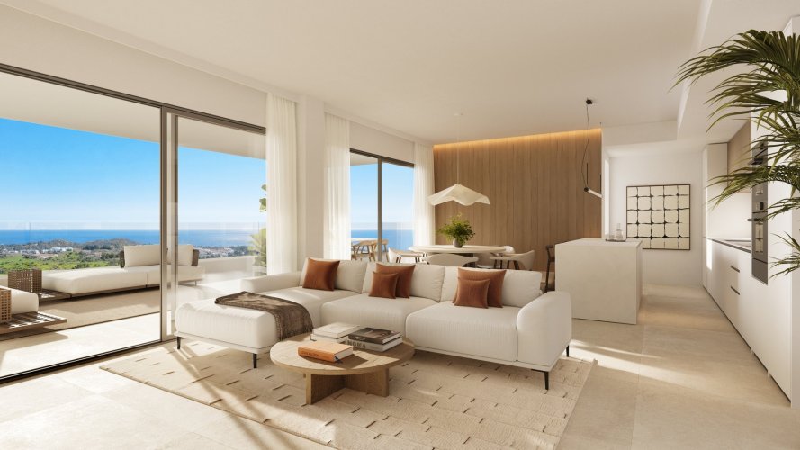 Stylish 2-bedroom apartment with sea views for sale, Mijas Costa, Spain