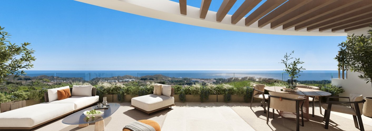 Stylish 3-bedroom apartment with sea views for sale, Mijas Costa, Spain