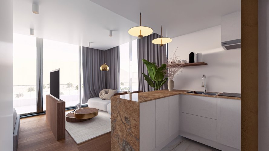 Spacious 1-bedroom studio for sale, 56 sqm, in the Taqah Sea Front development, Taqah, southern Oman