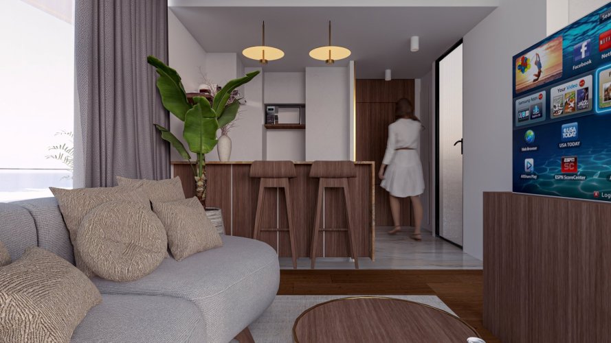 Spacious 1-bedroom studio for sale, 46 sqm, in the Taqah Sea Front development, Taqah, southern Oman