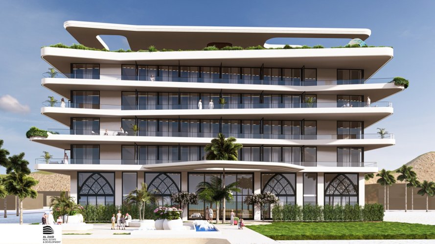 Spacious 1-bedroom studio for sale, 101 sqm, in the Taqah Sea Front development, Taqah, southern Oman