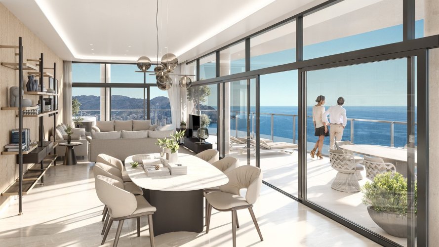 Sale of modern 3-bedroom apartment with terrace, storage room and 2x parking, 212 sqm, Benidorm, Spain