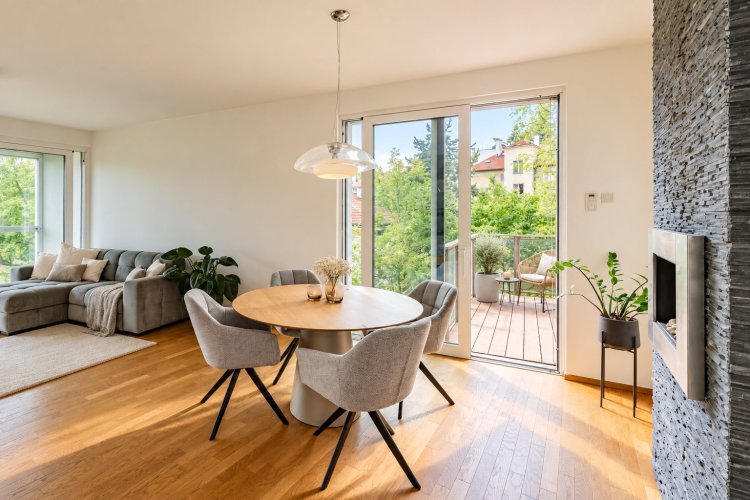 Výjimečný byt 3+kk s terasou, absolutním soukromím a privátním wellness pod Prokopským údolím