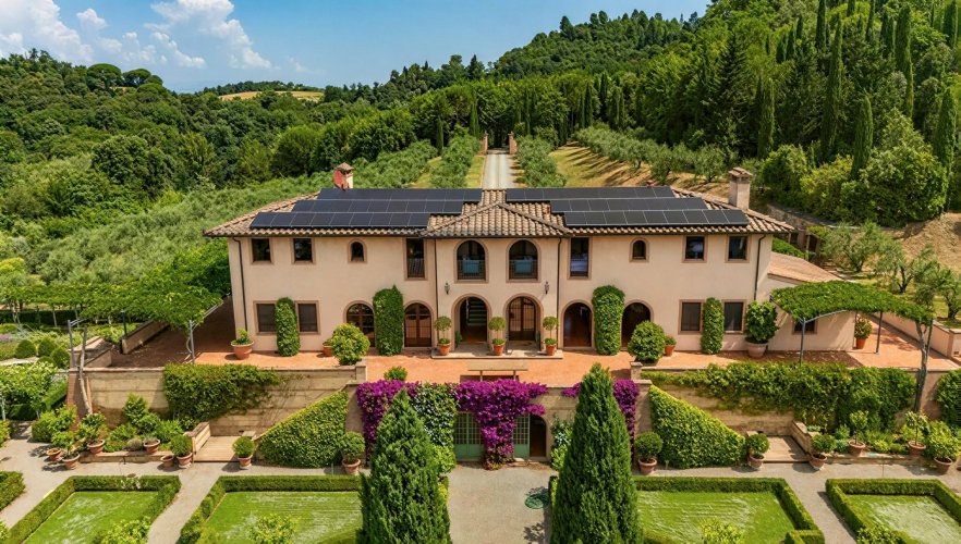 Prodej historického sídla s freskami, parkem a bazénem, Lucca, Itálie