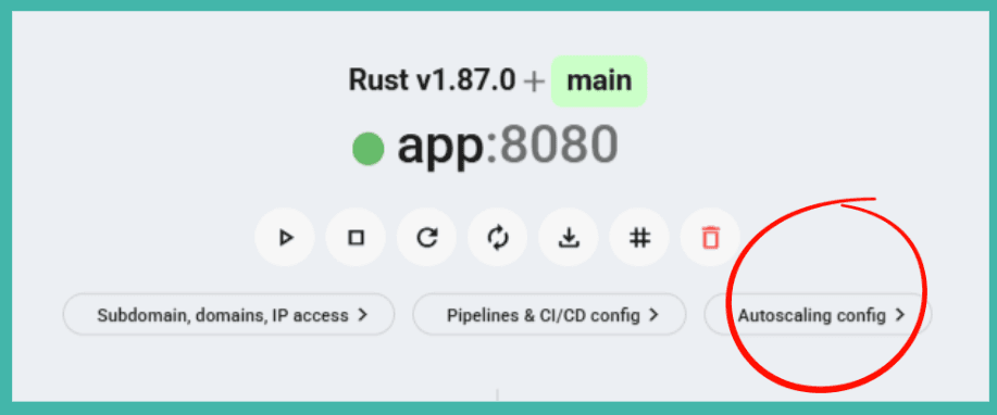 Zerops GUI: Triggers